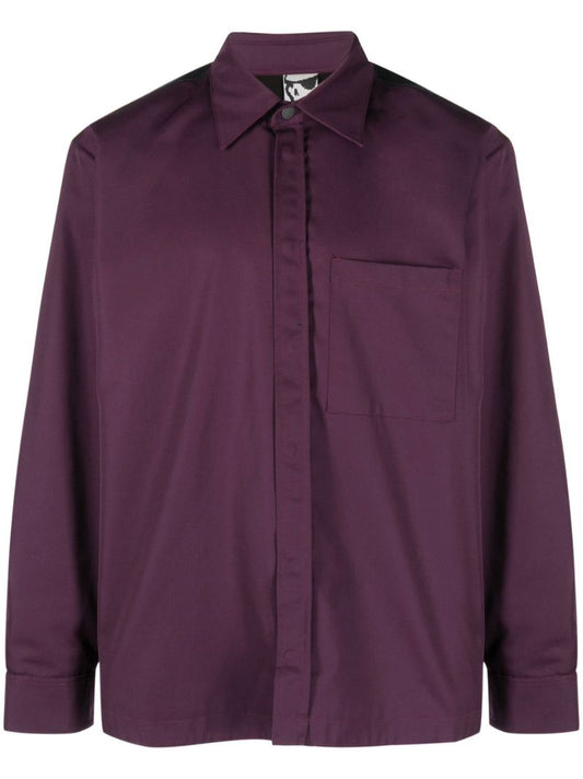 Red Polartec Contrast Panel Overshirt