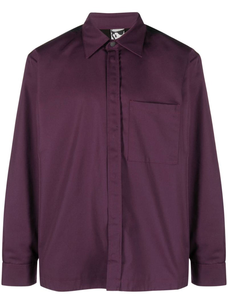 Red Polartec Contrast Panel Overshirt