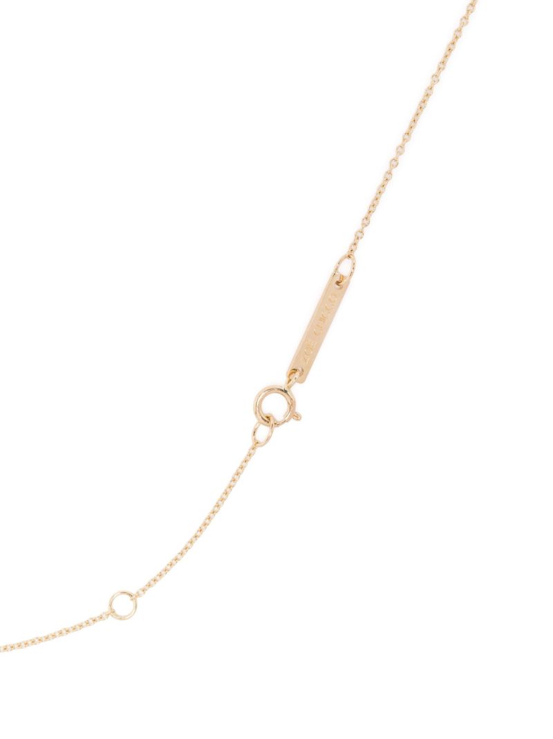 14k Yellow Gold Diamond Prong Necklace