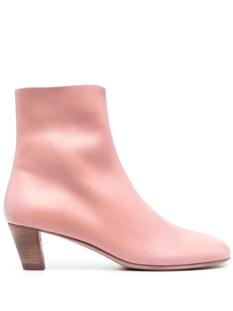 Pink Biscotto 50 Leather Ankle Boots