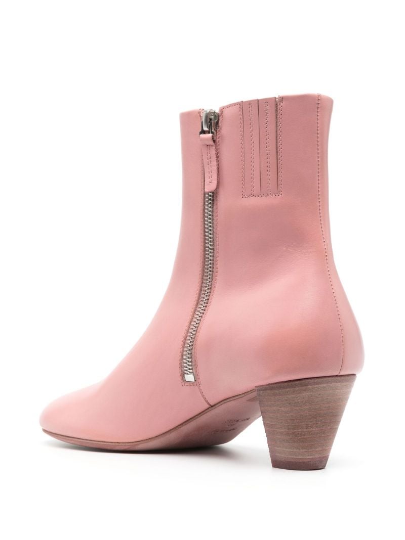 Pink Biscotto 50 Leather Ankle Boots