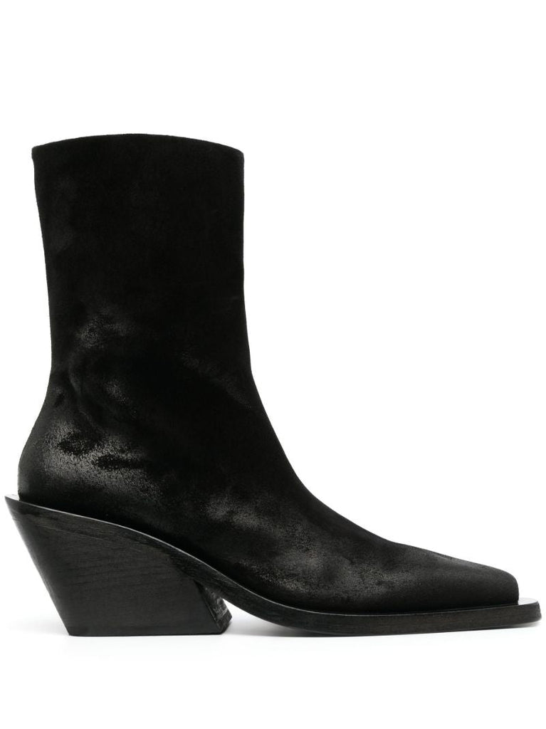 Black Gessetto 65 Leather Ankle Boots