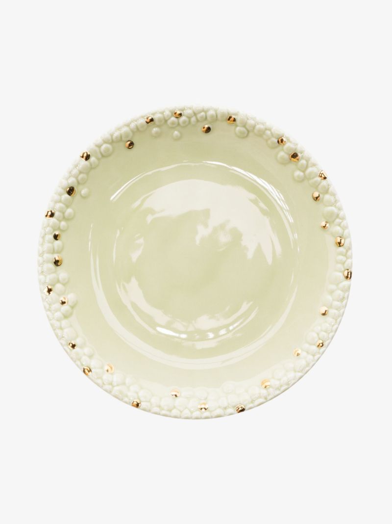 X Haas Brothers Green Mojave Porcelain Side Plate