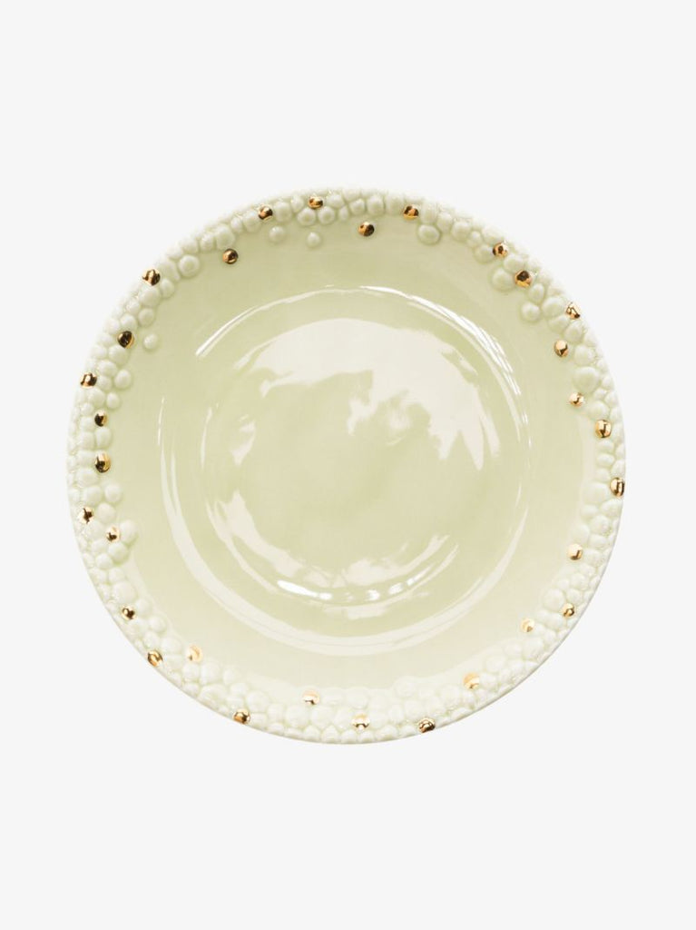 X Haas Brothers Green Mojave Porcelain Side Plate