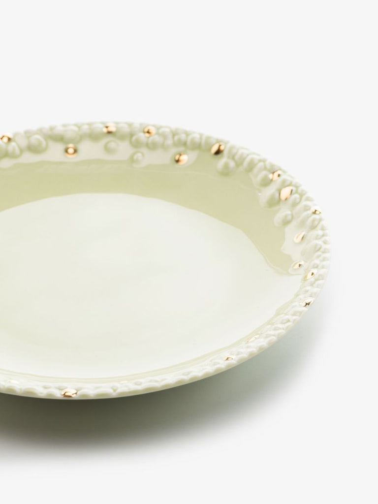 X Haas Brothers Green Mojave Porcelain Side Plate