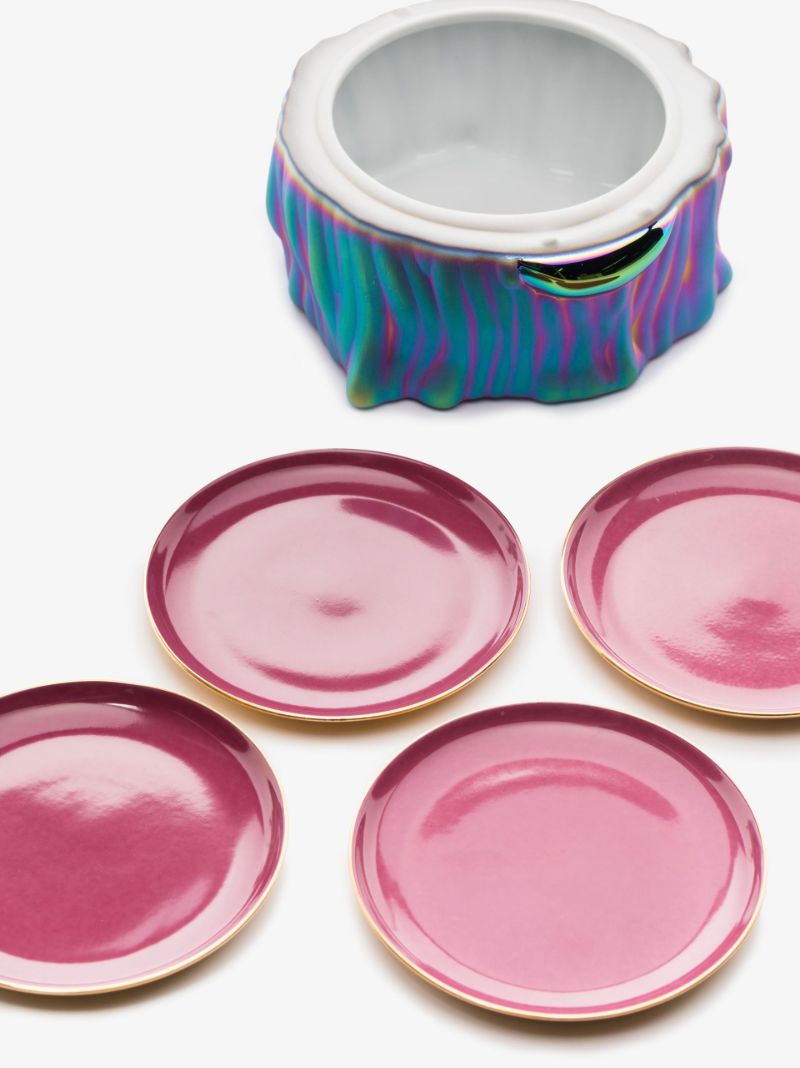 X Haas Brothers Multicoloured Disco Lynda Porcelain Plate Set