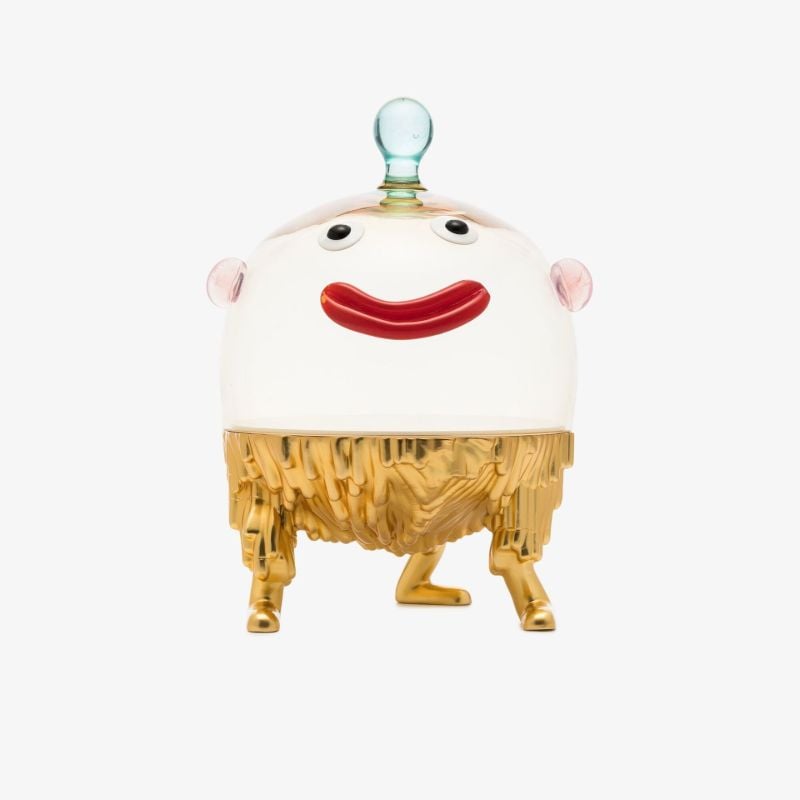 X Haas Brothers Gold-plated Fox Small Cake Stand