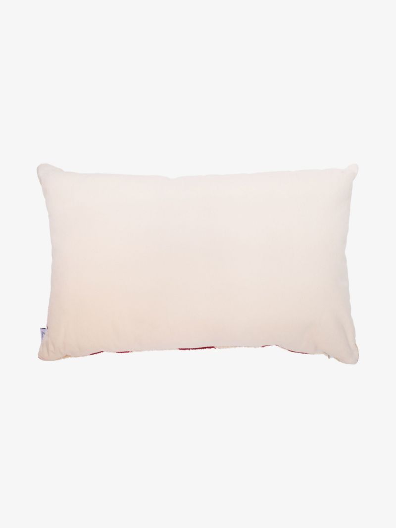 Pink Geometric Patterned Silk Velvet Cushion