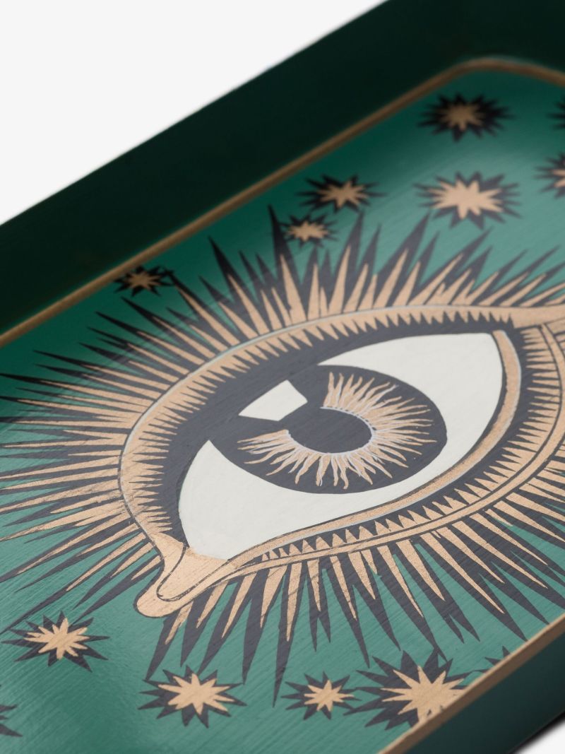 Green Eye Motif Tray
