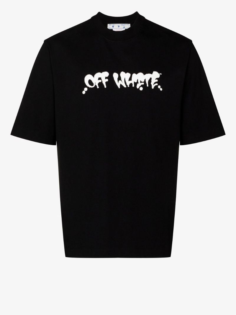 Black Neen Logo Print Cotton T-shirt