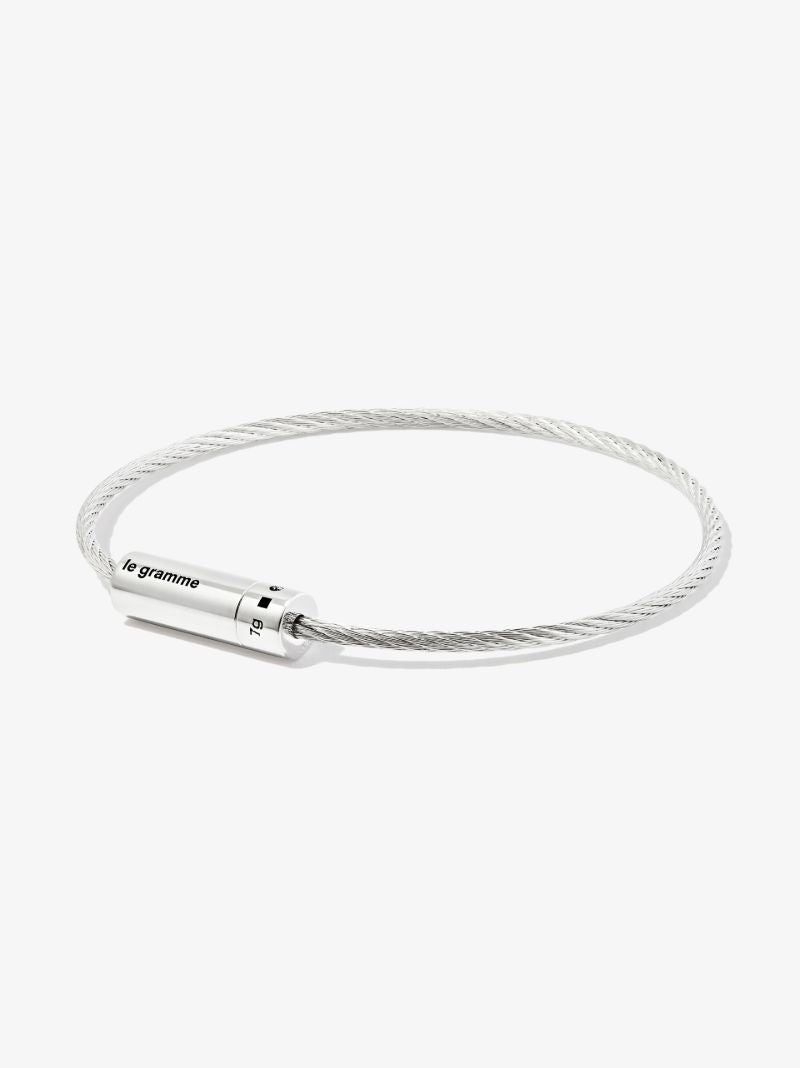 Sterling Silver Le 7g Polished Cable Bracelet