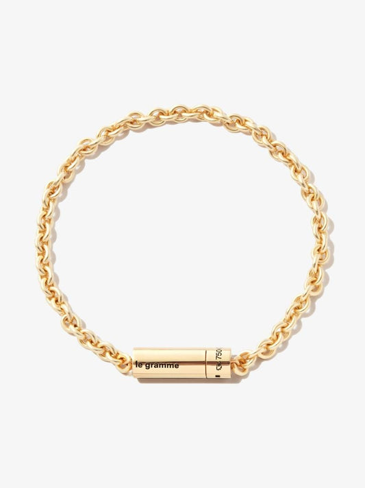 18k Yellow Gold Le 15g Polished Cable Bracelet