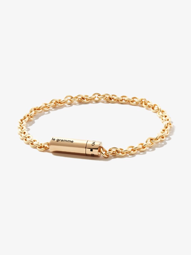 18k Yellow Gold Le 15g Polished Cable Bracelet