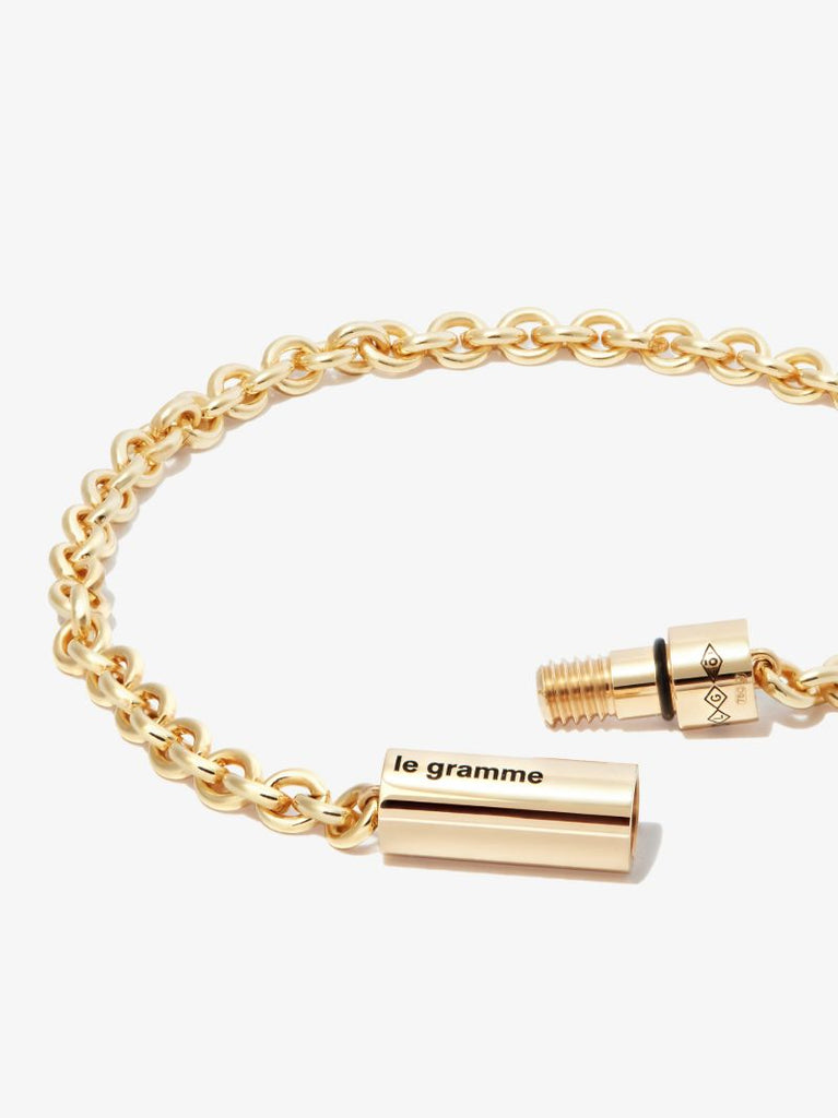18k Yellow Gold Le 15g Polished Cable Bracelet