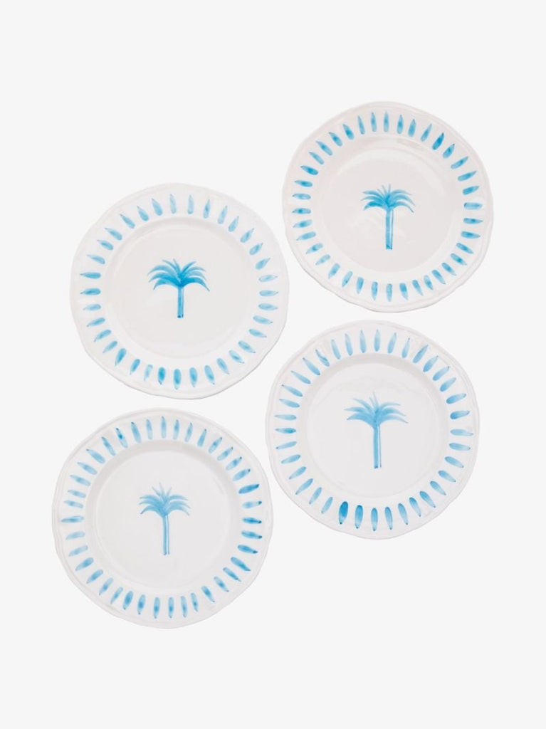 White the Palm Handpainted Plate Set