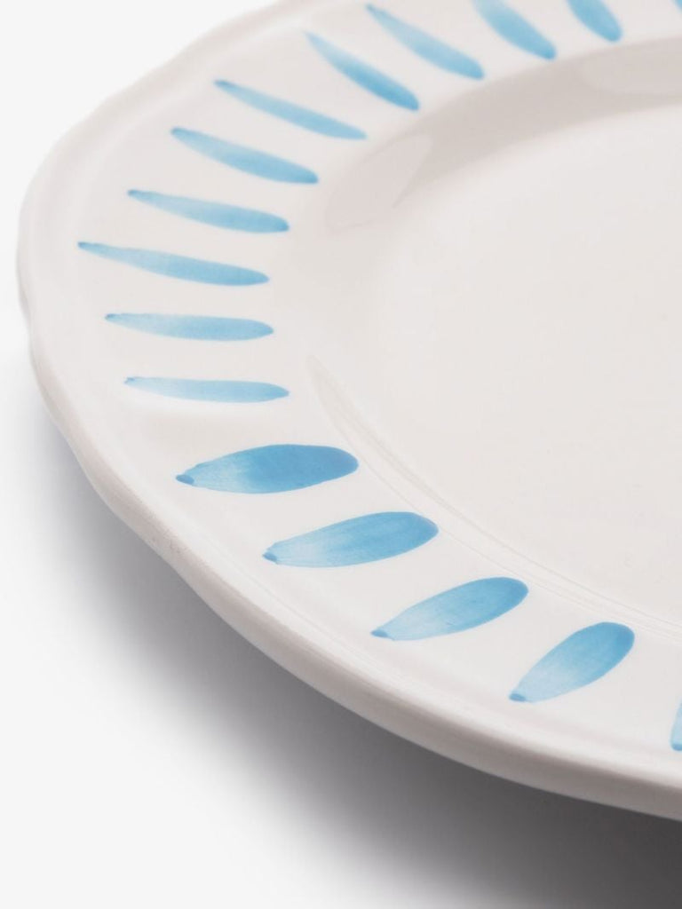 White the Palm Handpainted Plate Set