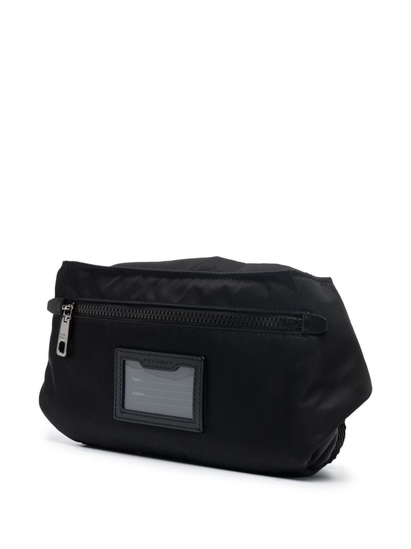 Black Logo Plaque Belt Bag