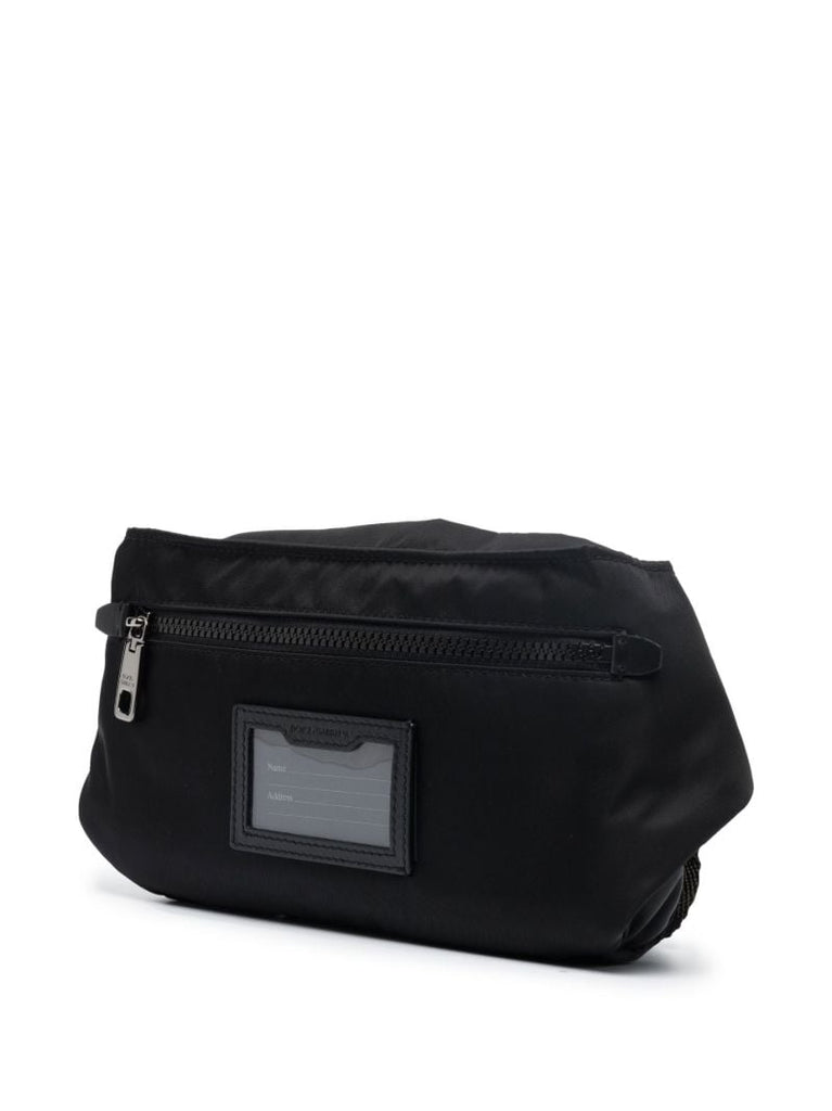 Black Logo Plaque Belt Bag