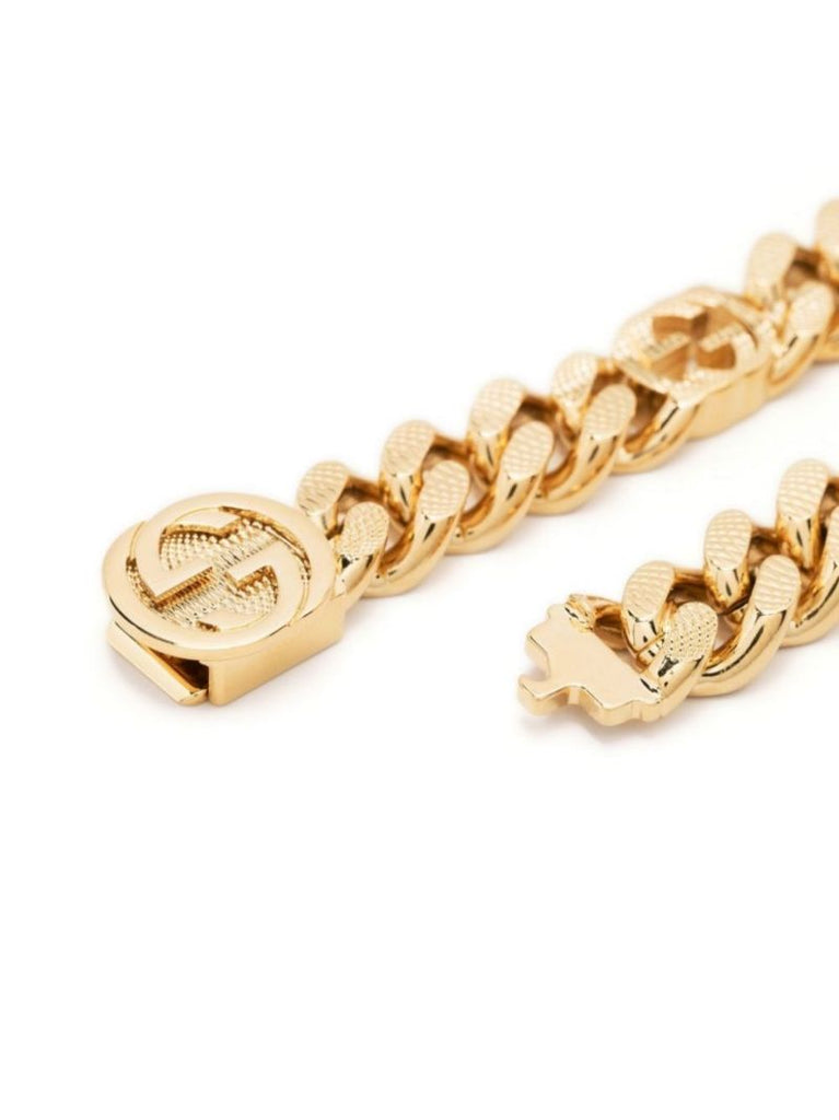 Gold Tone Interlocking G Chain Bracelet