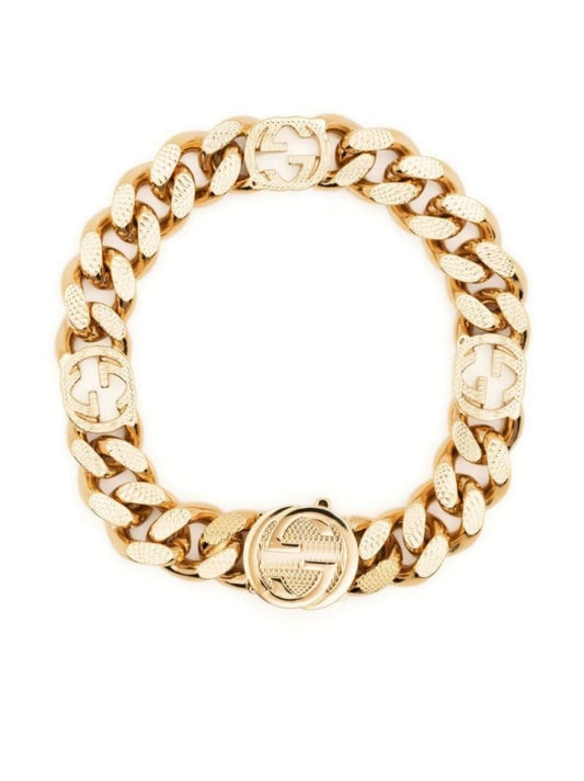 Gold Tone Interlocking G Chain Bracelet