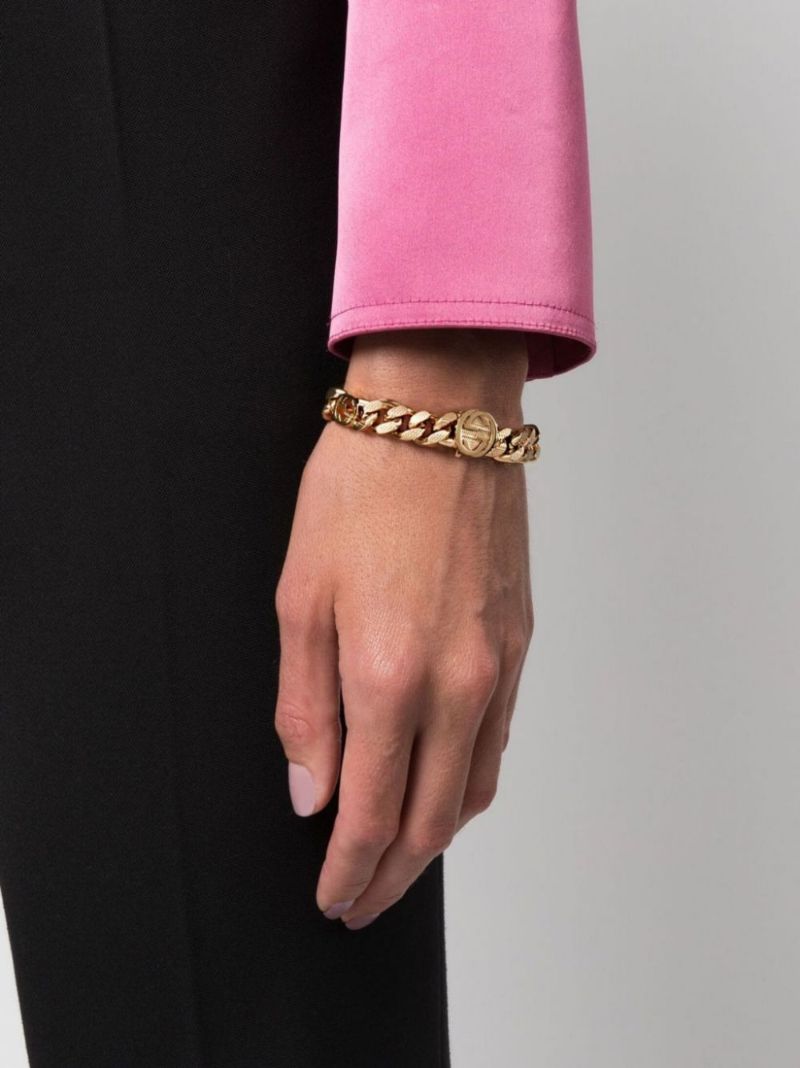 Gold Tone Interlocking G Chain Bracelet