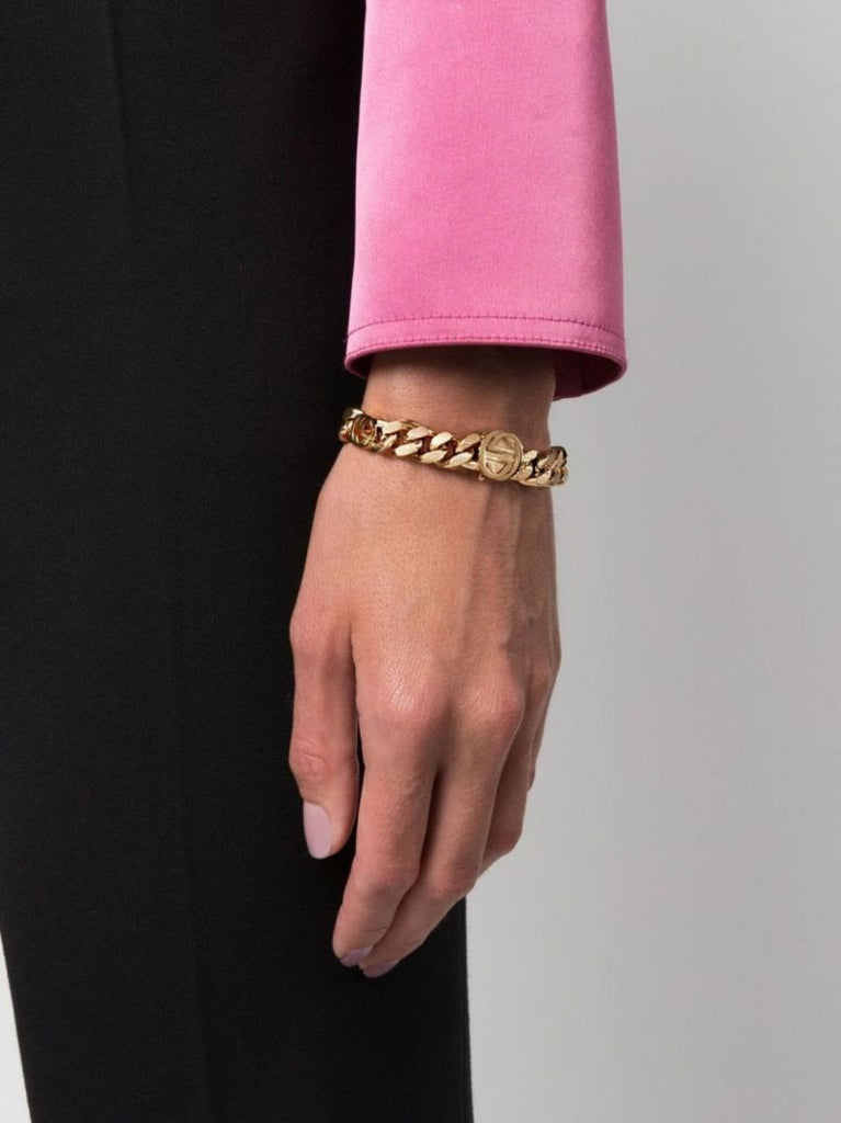 Gold Tone Interlocking G Chain Bracelet