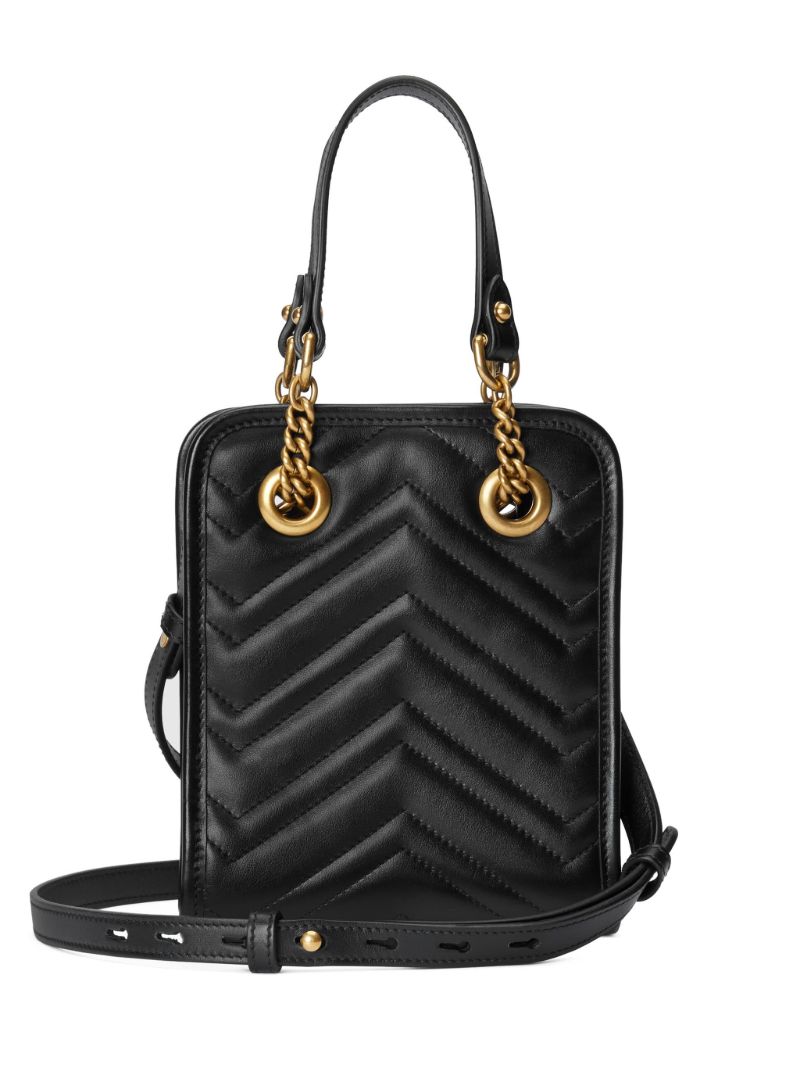 Black Gg Marmont Mini Leather Cross Body Bag