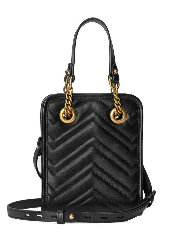 Black Gg Marmont Mini Leather Cross Body Bag
