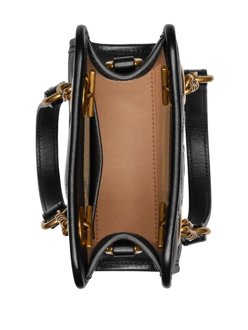 Black Gg Marmont Mini Leather Cross Body Bag