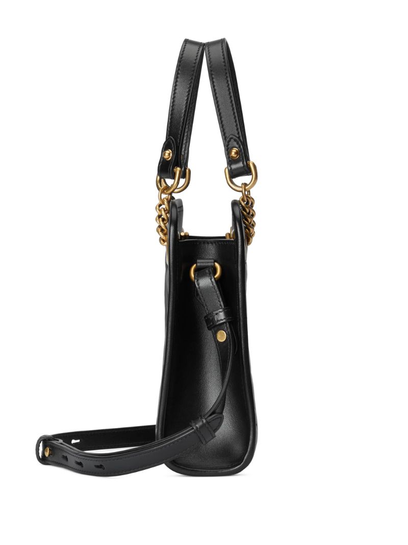 Black Gg Marmont Mini Leather Cross Body Bag