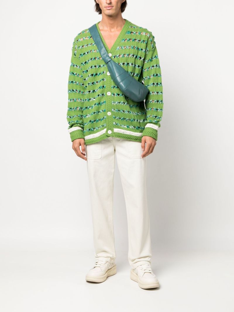 Green Gram Raised Knit Cardigan