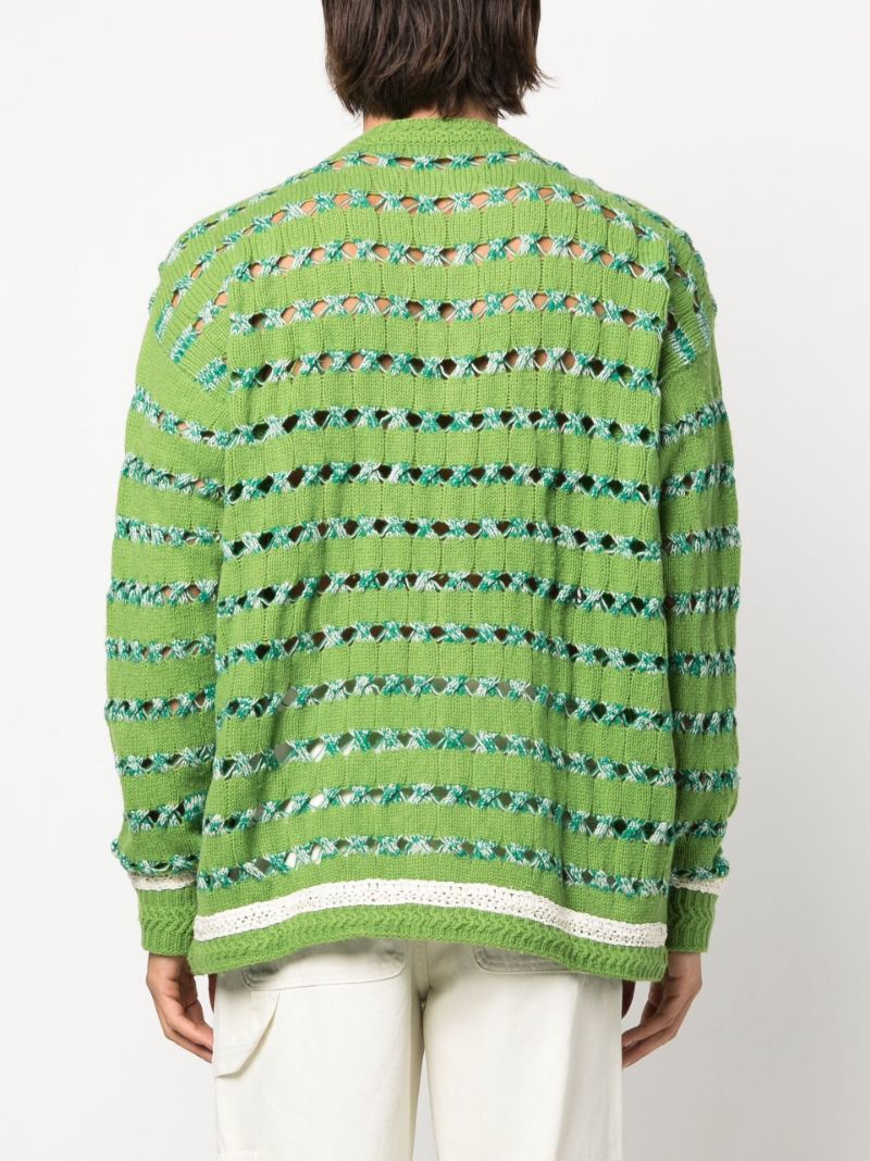 Green Gram Raised Knit Cardigan