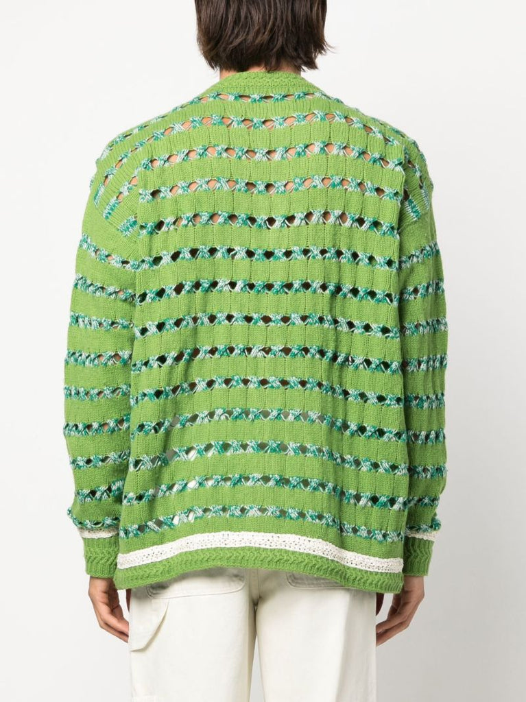 Green Gram Raised Knit Cardigan