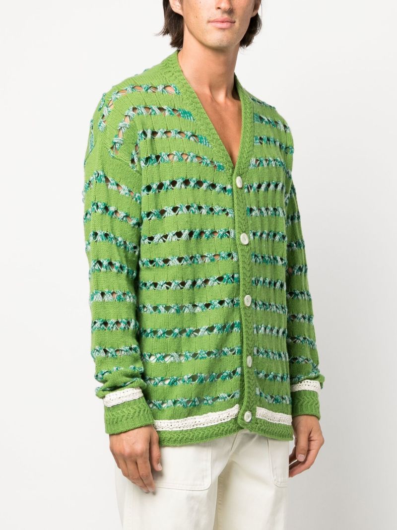 Green Gram Raised Knit Cardigan