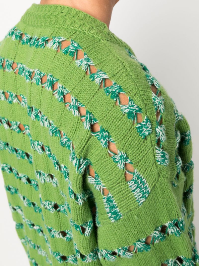 Green Gram Raised Knit Cardigan