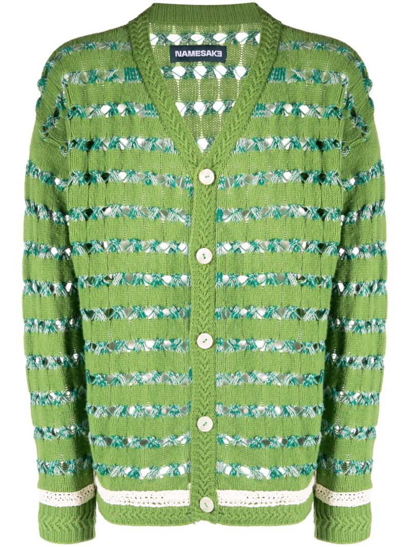 Green Gram Raised Knit Cardigan