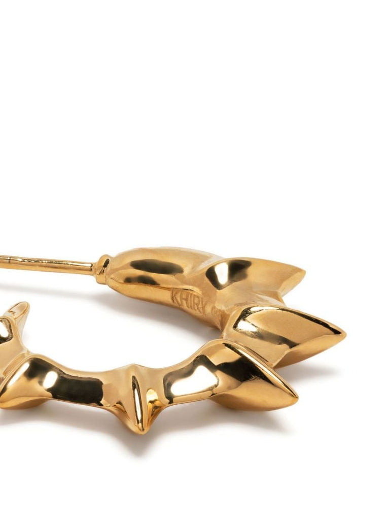 Gold Vermeil Tiny Bamboo Hoop Earrings