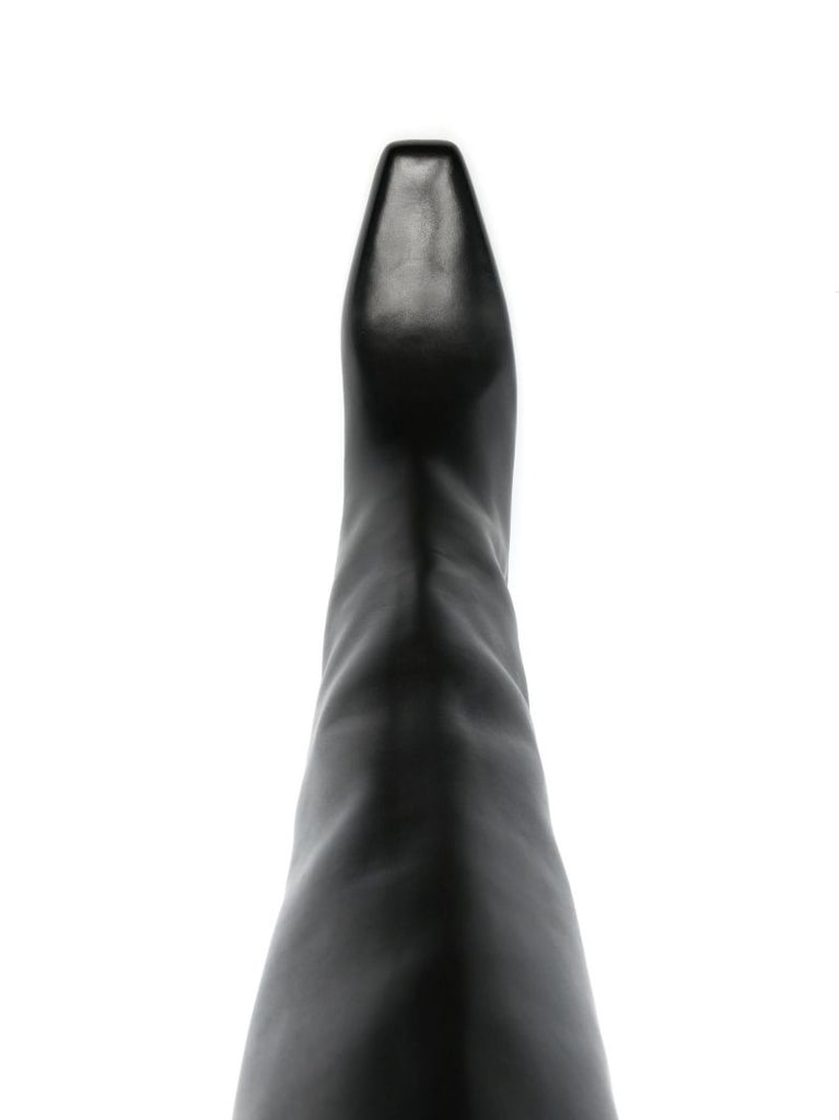 Black Pannelletto 65 Knee-high Leather Boots