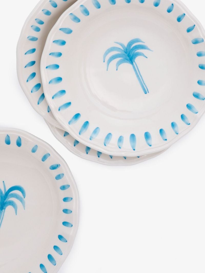 White the Palm Handpainted Bowl Set