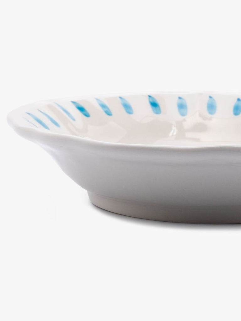 White the Palm Handpainted Bowl Set