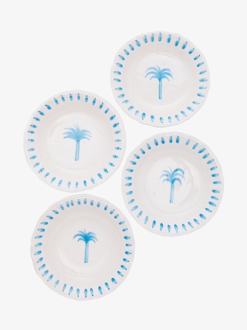 White the Palm Handpainted Bowl Set
