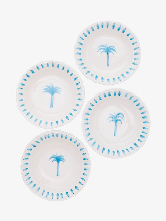 White the Palm Handpainted Bowl Set