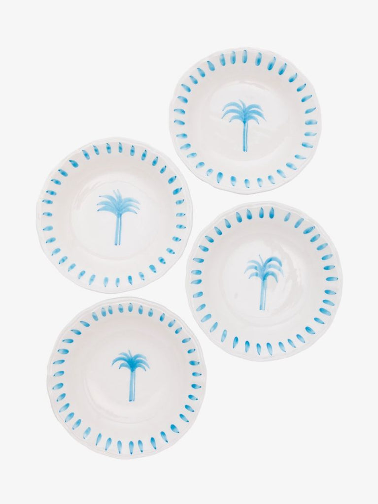 White the Palm Handpainted Bowl Set