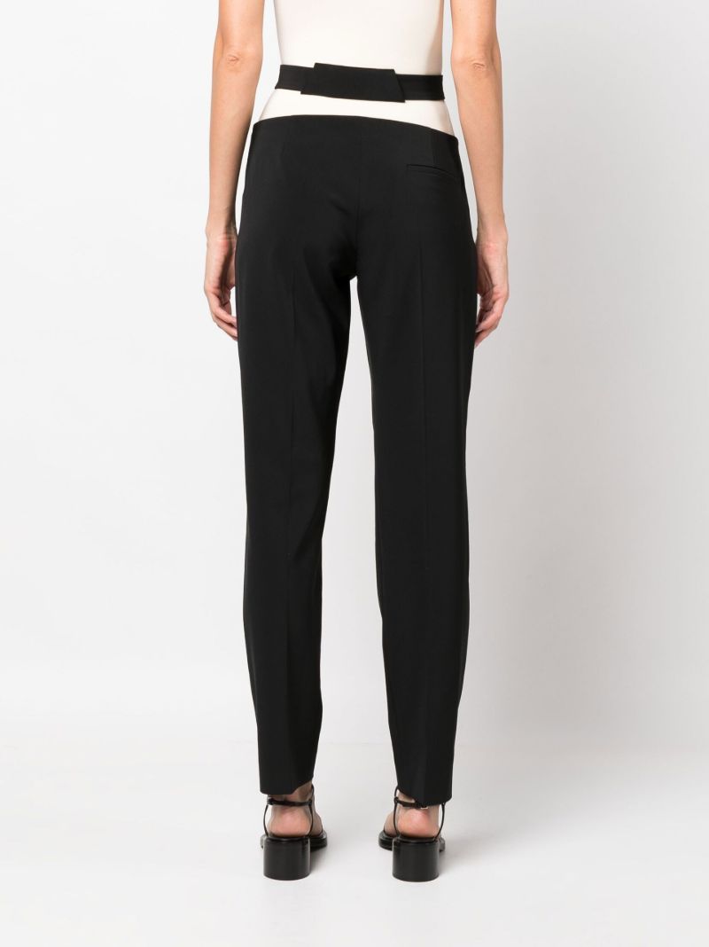 Black Floating Waistband Tailored Trousers