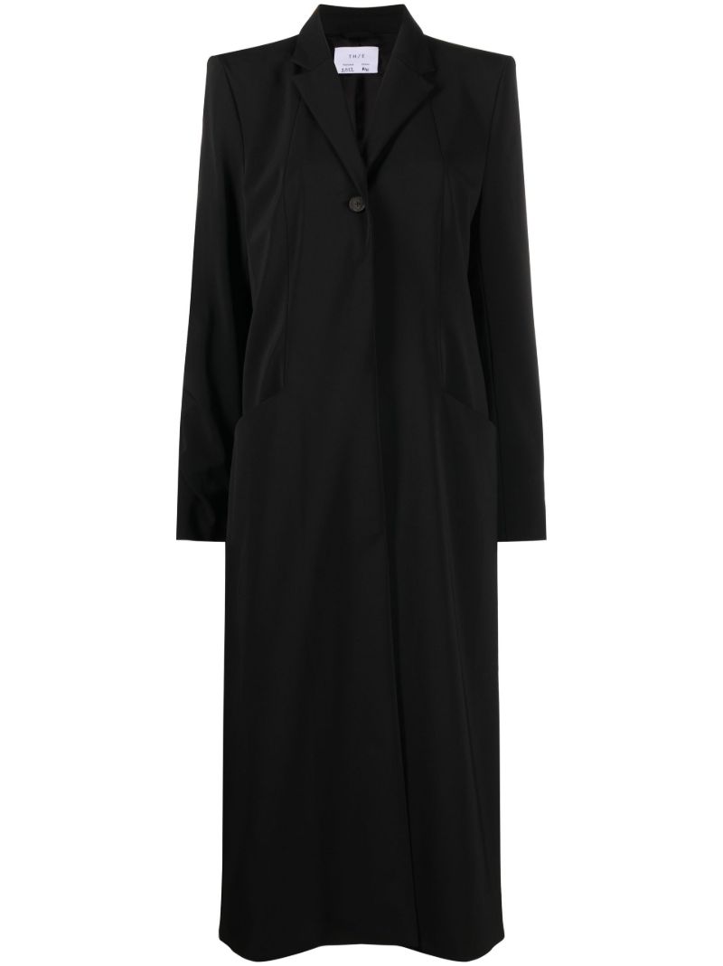 Black Tailored Single-breasted Coat