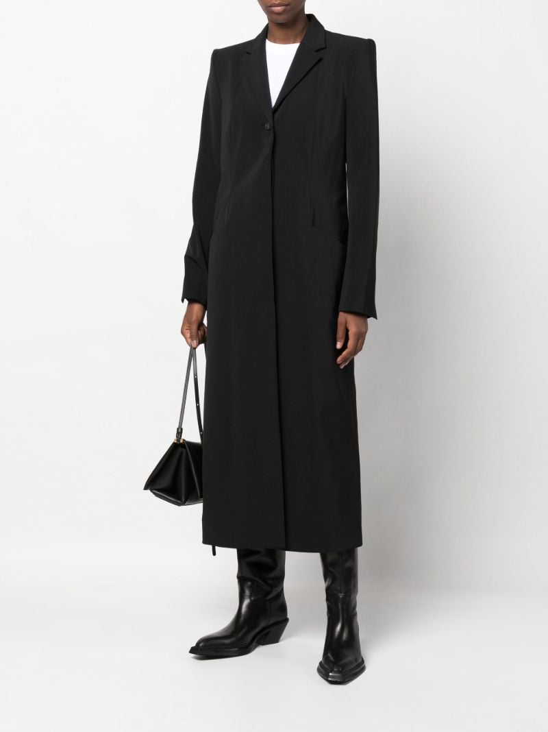 Black Tailored Single-breasted Coat