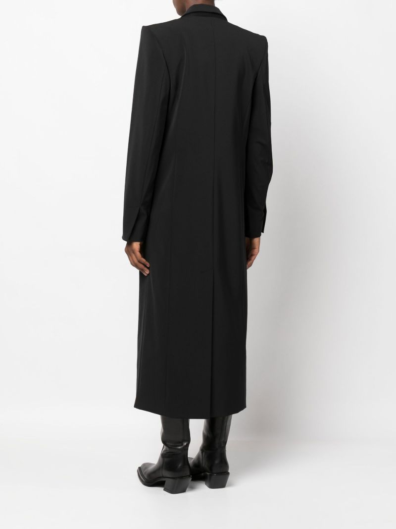 Black Tailored Single-breasted Coat