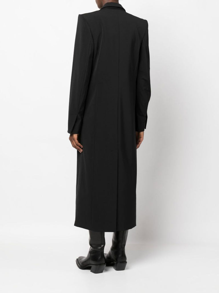 Black Tailored Single-breasted Coat
