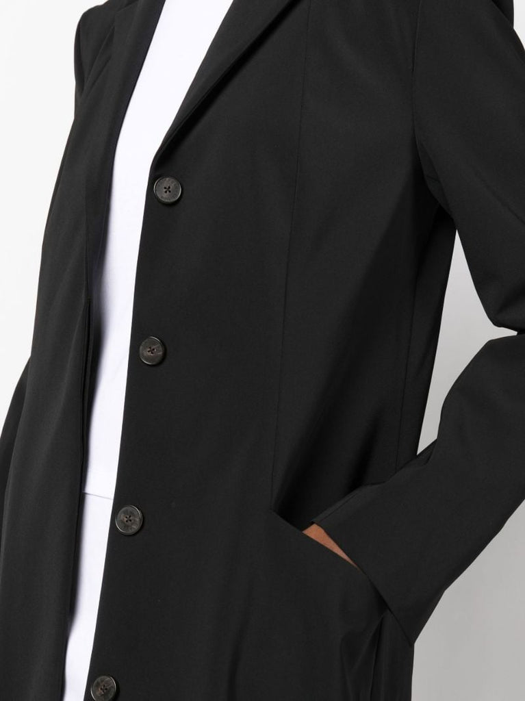 Black Tailored Single-breasted Coat