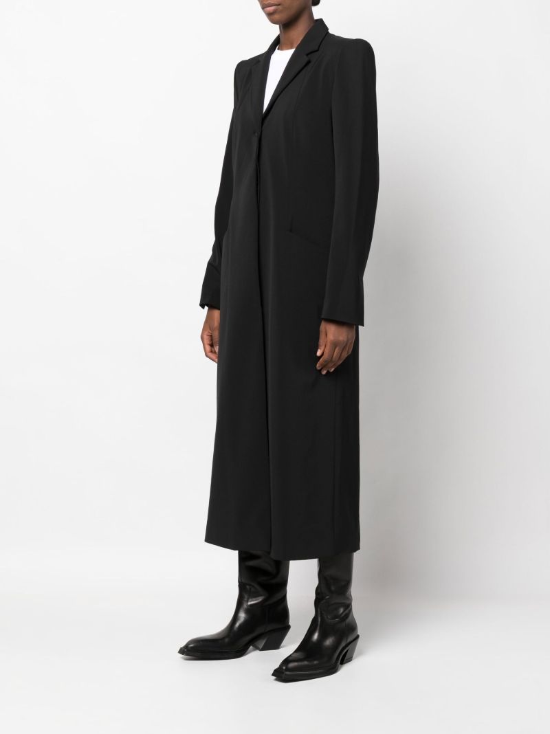 Black Tailored Single-breasted Coat